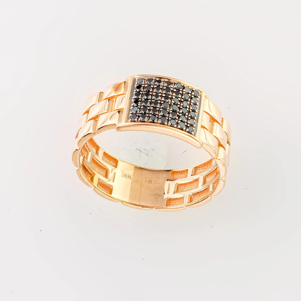 Кольцо с бриллиантом из красного золота 585 пробы