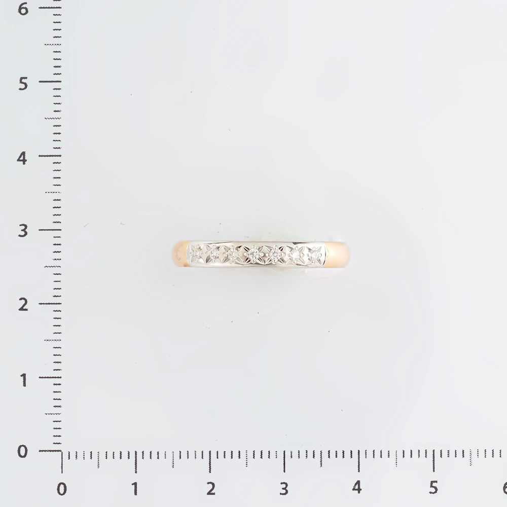 Кольцо с бриллиантом из красного золота 585 пробы