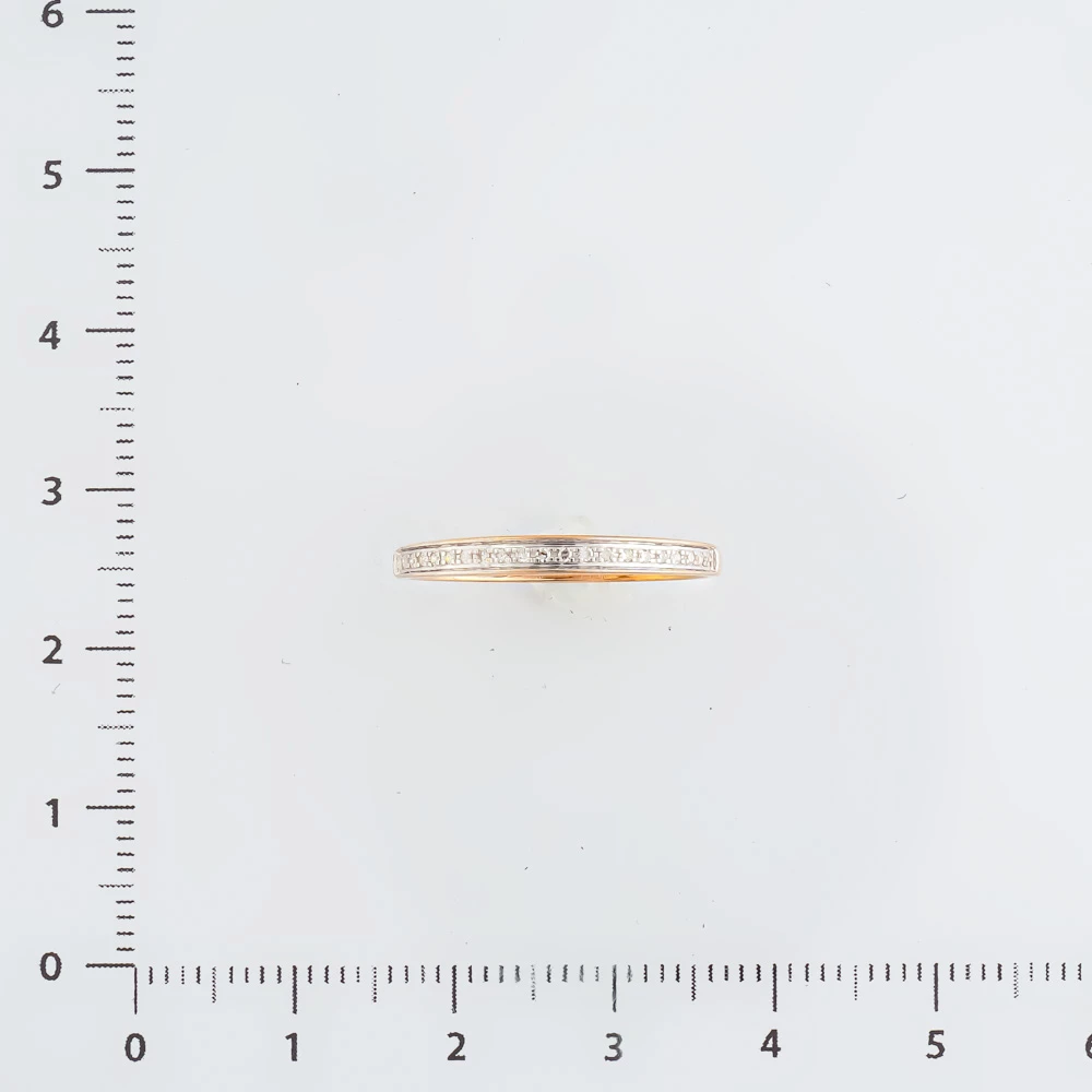 Кольцо с бриллиантом из красного золота 585 пробы