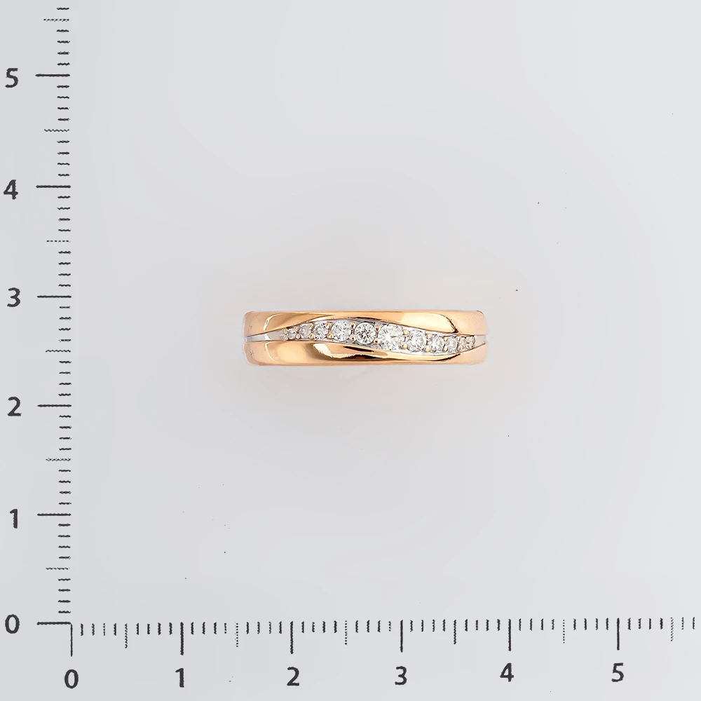 Кольцо с бриллиантом из красного золота 585 пробы