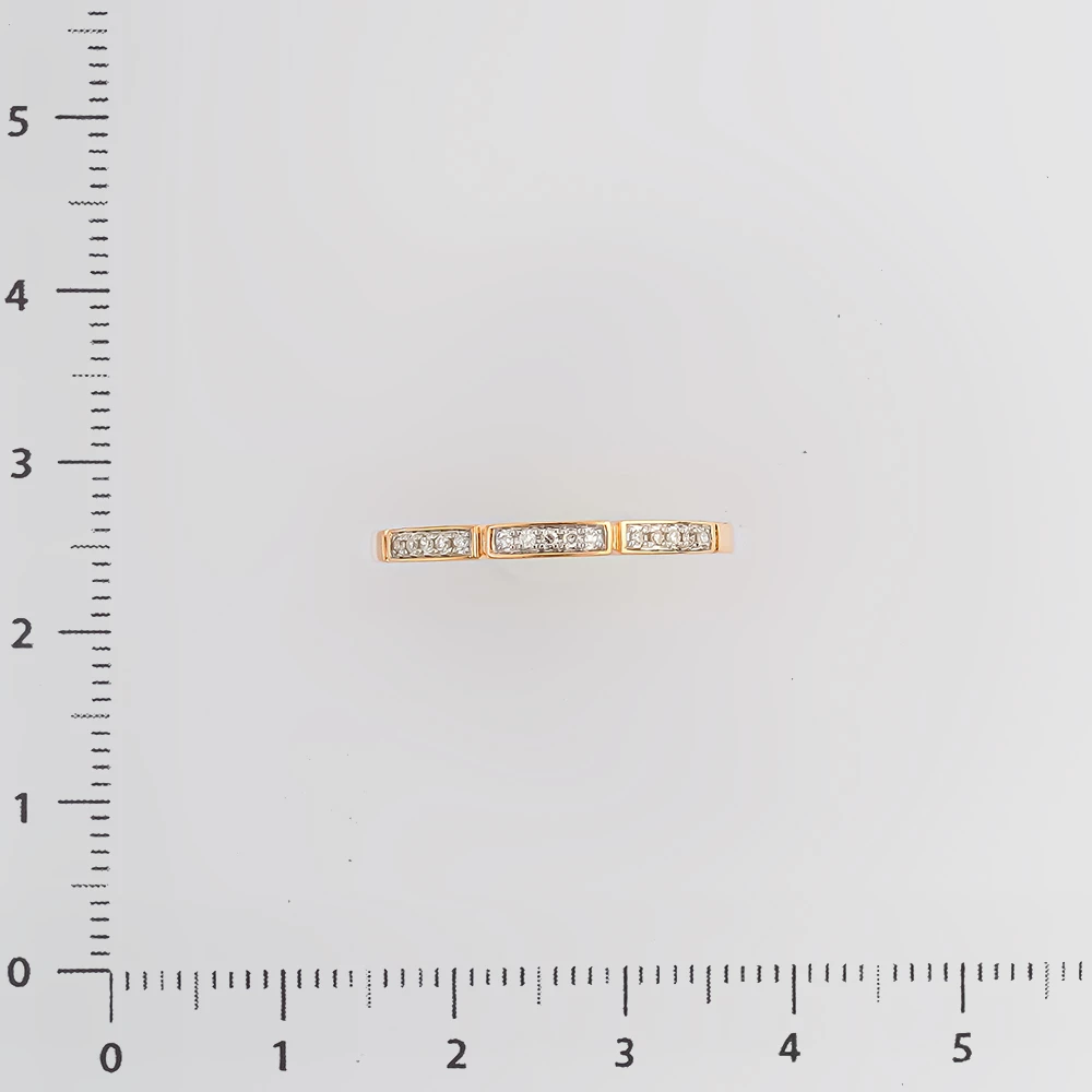 Кольцо с бриллиантом из красного золота 585 пробы