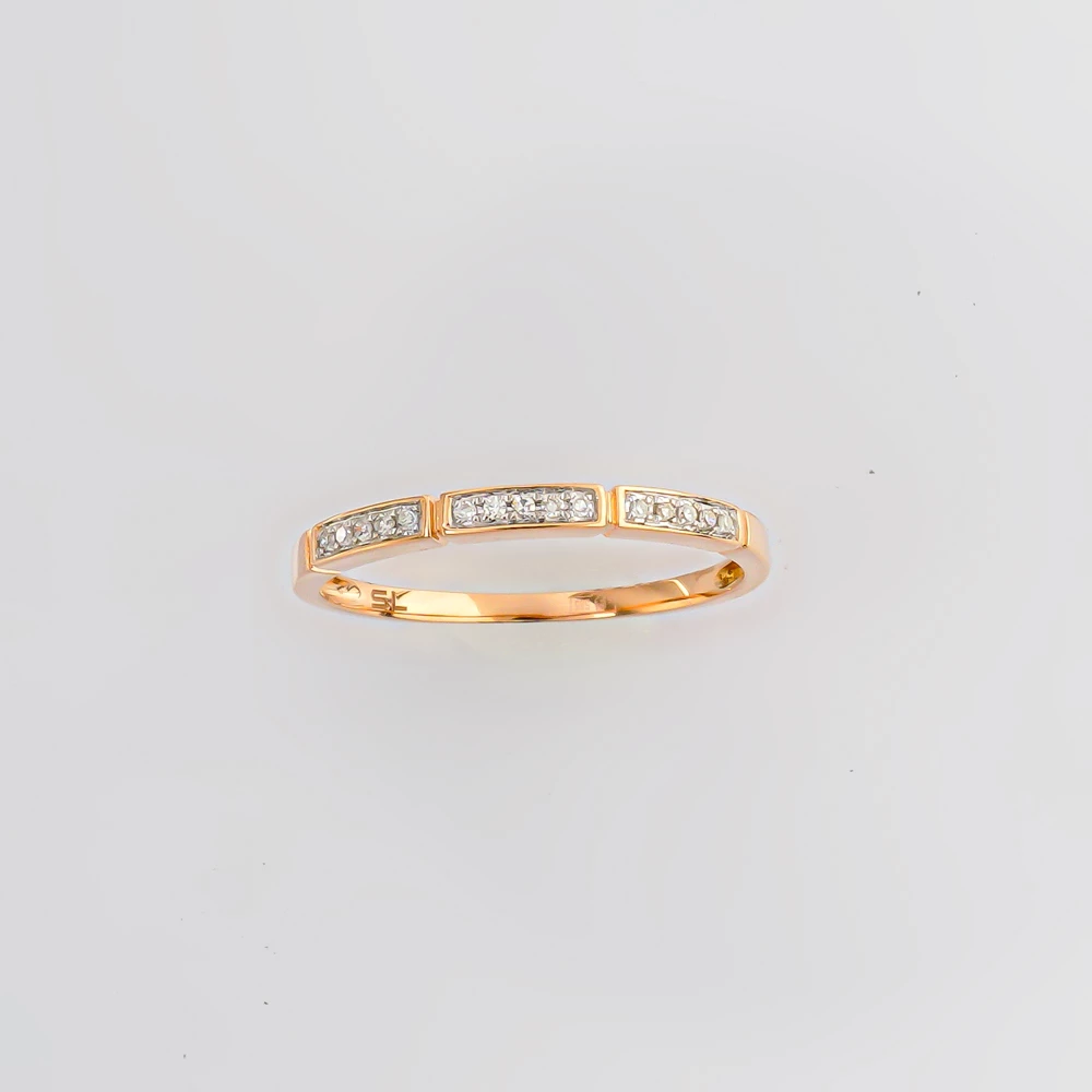 Кольцо с бриллиантом из красного золота 585 пробы