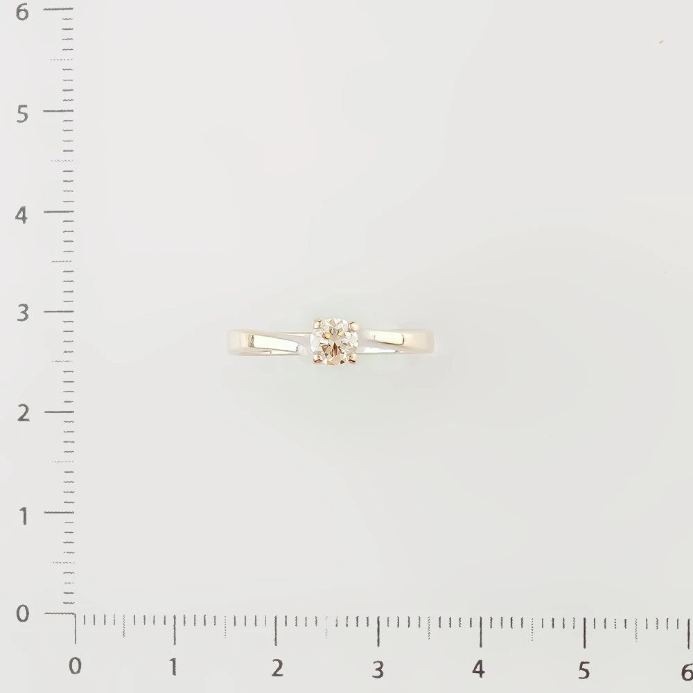 Кольцо с бриллиантом из белого золота 585 пробы