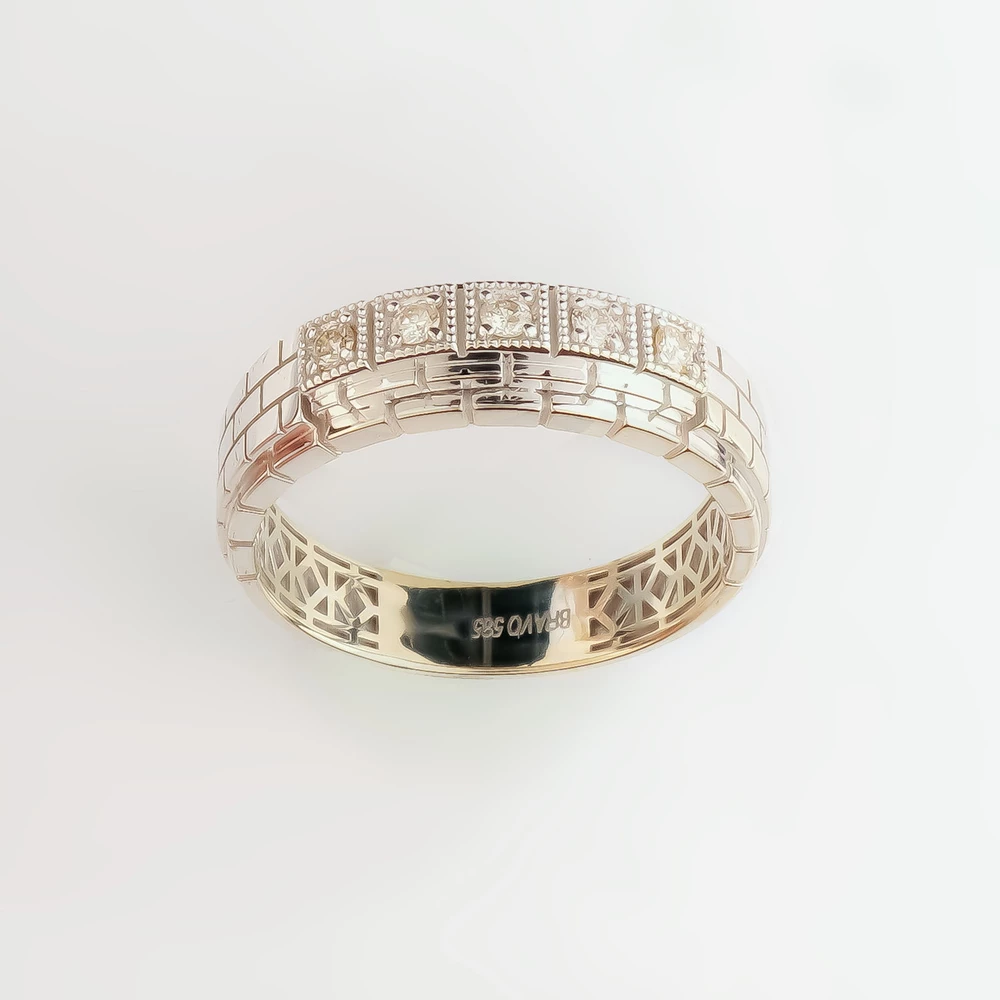 Кольцо с бриллиантом из белого золота 585 пробы Кольцо с бриллиантом из белого золота 585 пробы