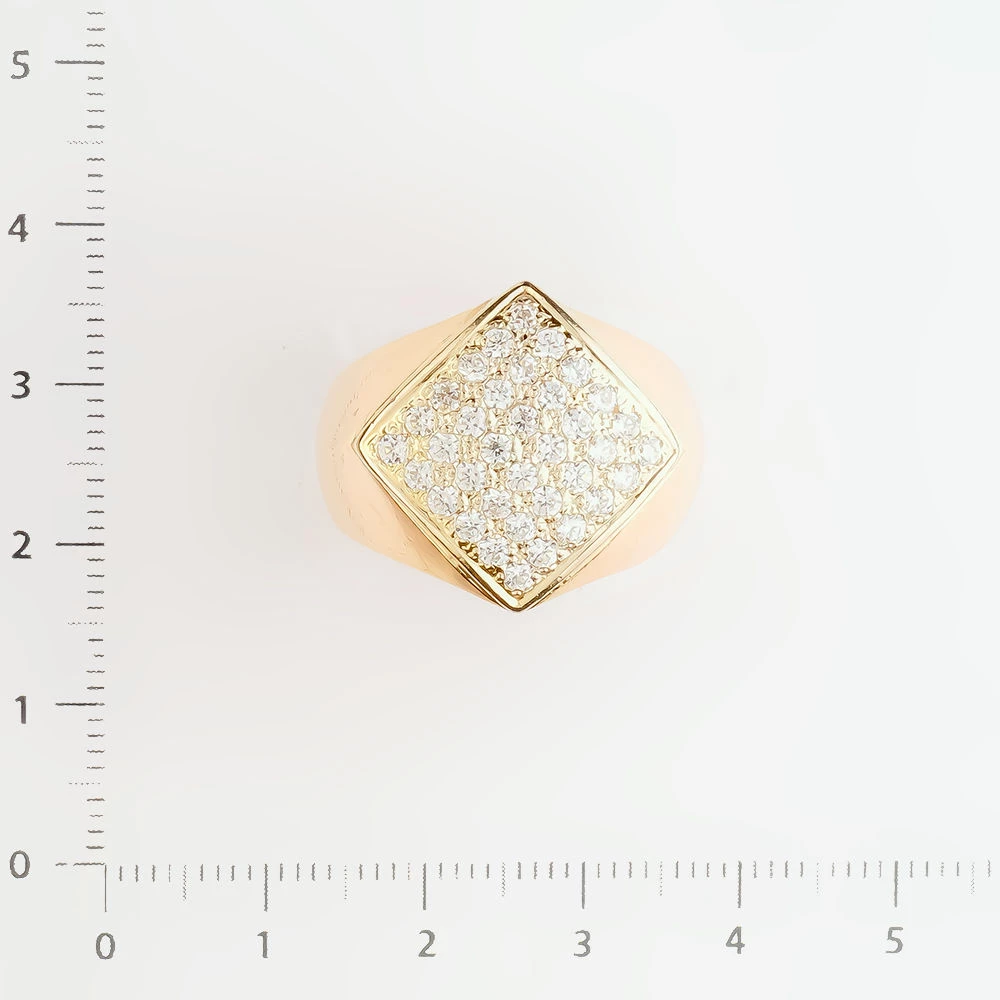 Кольцо с фианитом из красного золота 585 пробы Кольцо с фианитом из красного золота 585 пробы