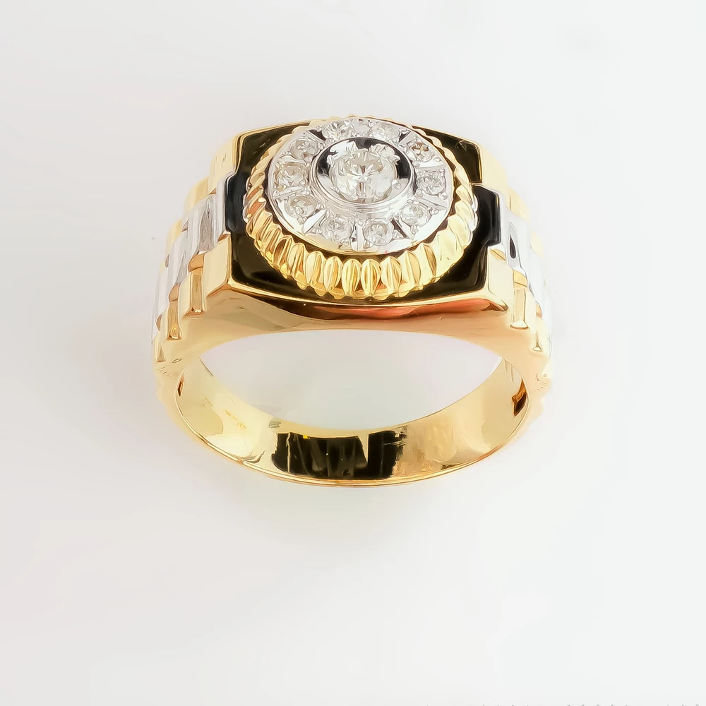 Кольцо с бриллиантом из желтого золота 500 пробы