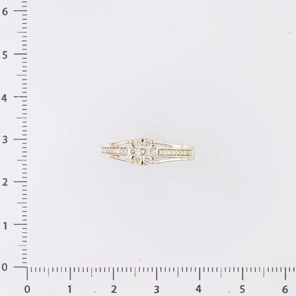 Кольцо с бриллиантом из белого золота 585 пробы