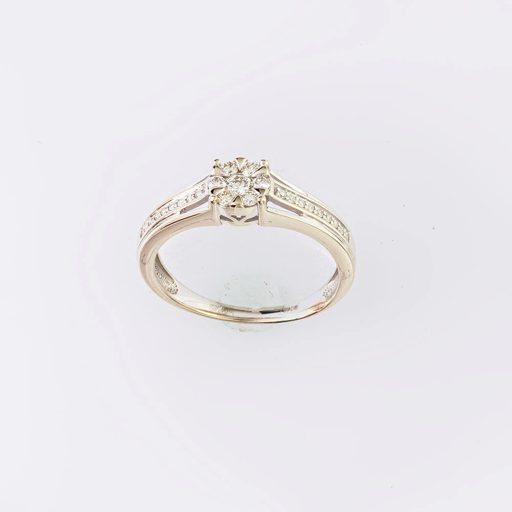 Кольцо с бриллиантом из белого золота 585 пробы