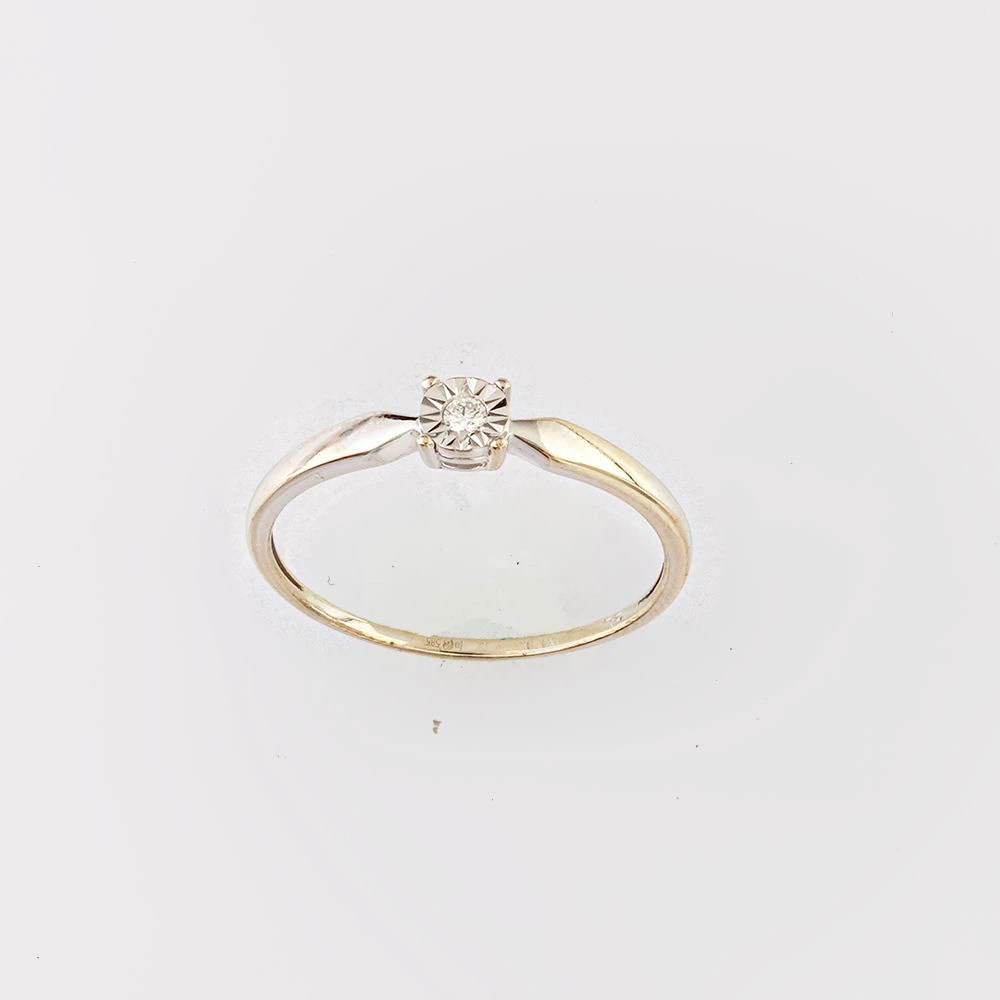 Кольцо с бриллиантом из белого золота 585 пробы