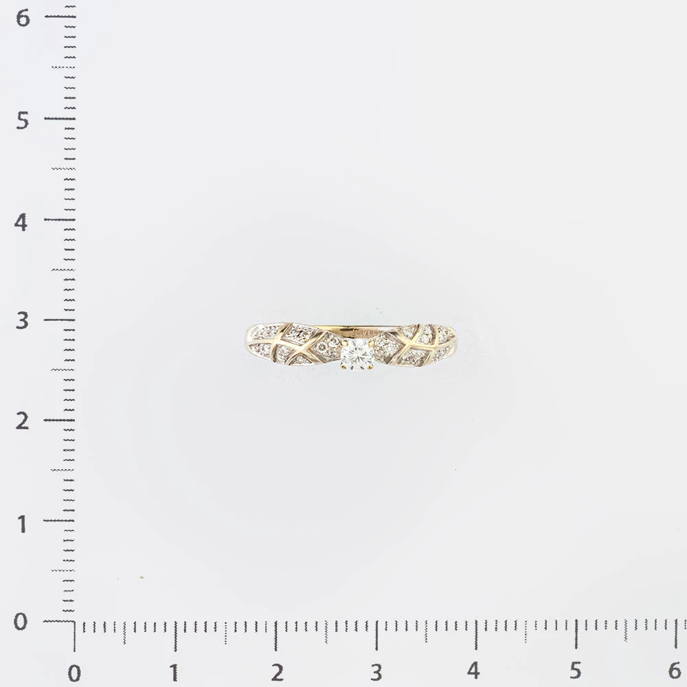 Кольцо с бриллиантом из белого золота 585 пробы