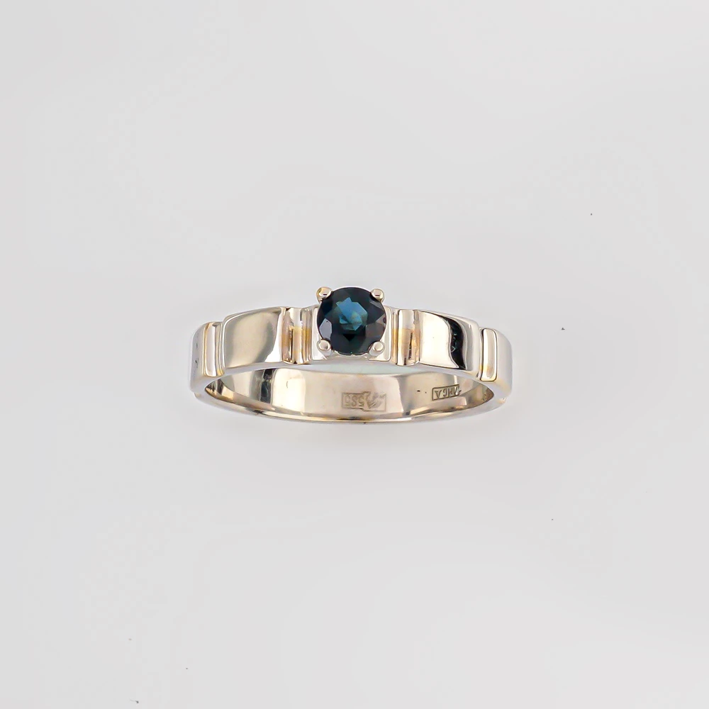 Кольцо с сапфиром из белого золота 585 пробы