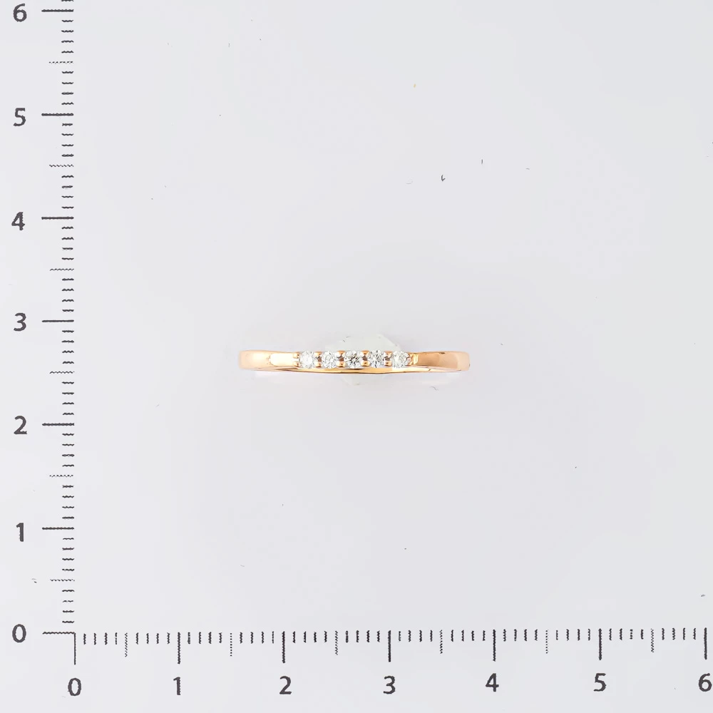 Кольцо с бриллиантом из красного золота 585 пробы