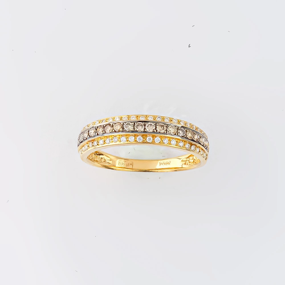 Кольцо с бриллиантом из желтого золота 585 пробы