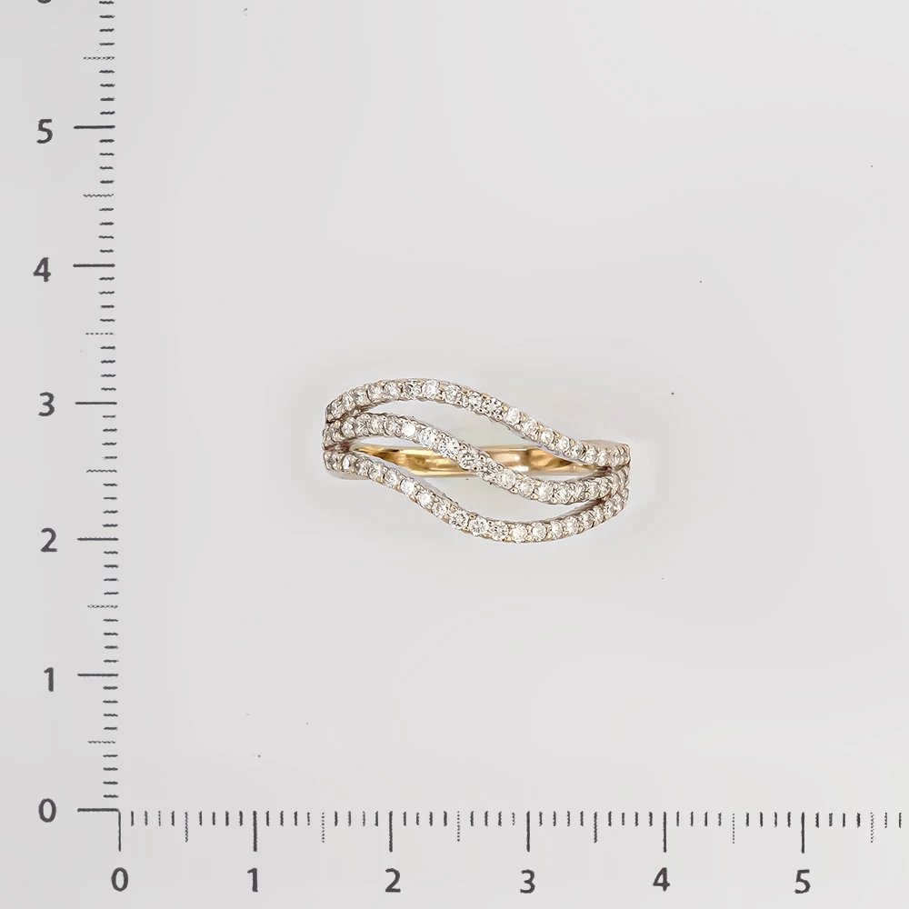 Кольцо с бриллиантом из белого золота 585 пробы