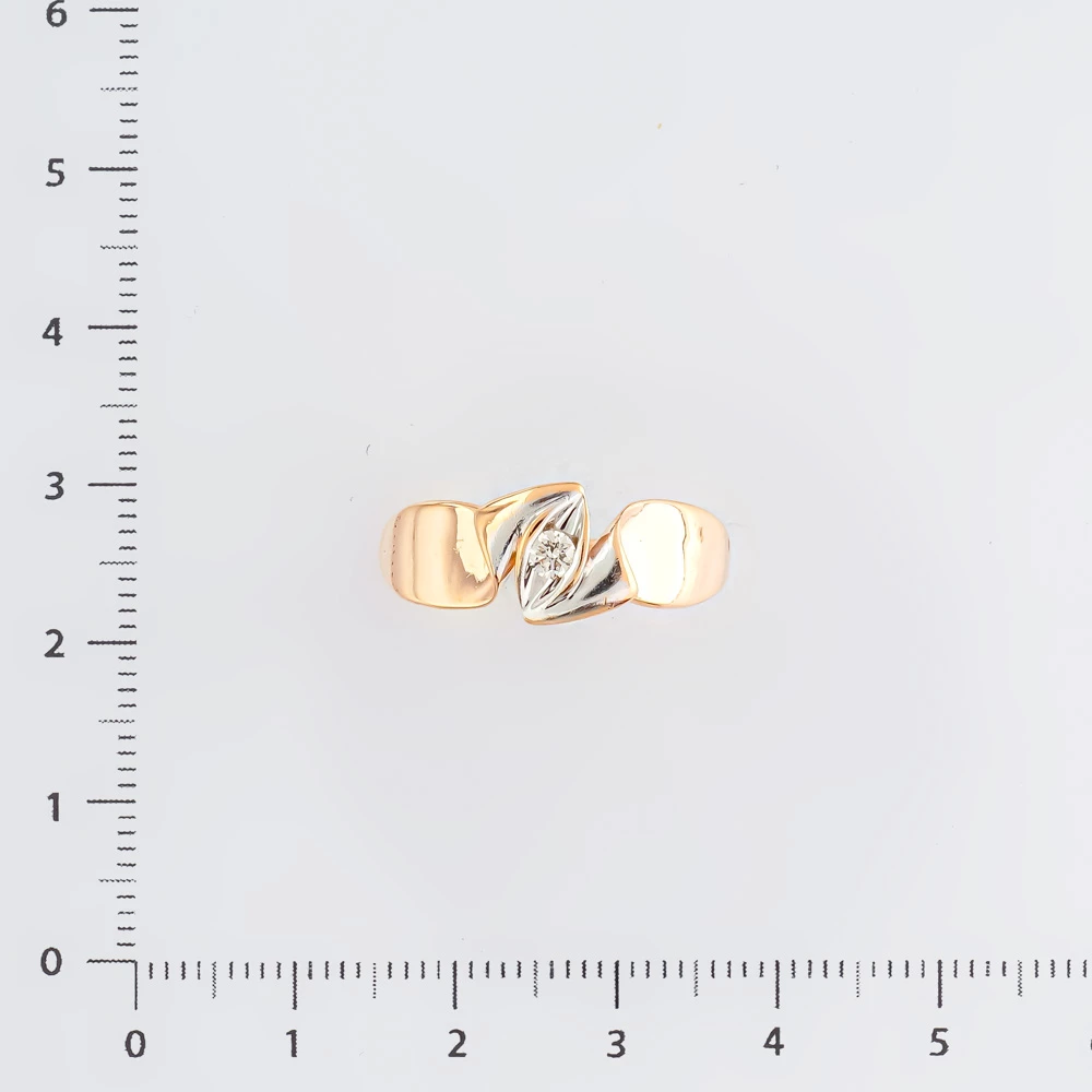 Кольцо с бриллиантом из красного золота 585 пробы Кольцо с бриллиантом из красного золота 585 пробы