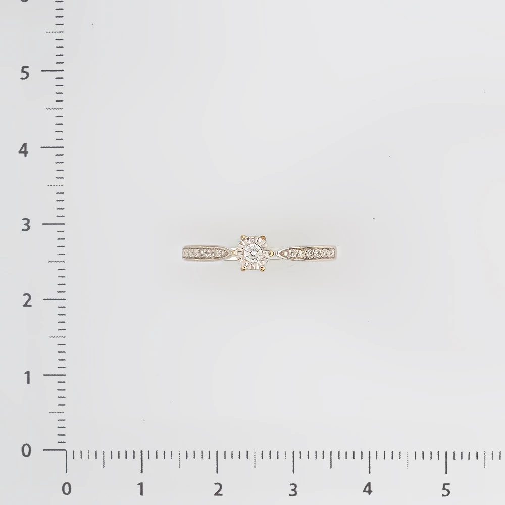 Кольцо с бриллиантом из белого золота 585 пробы