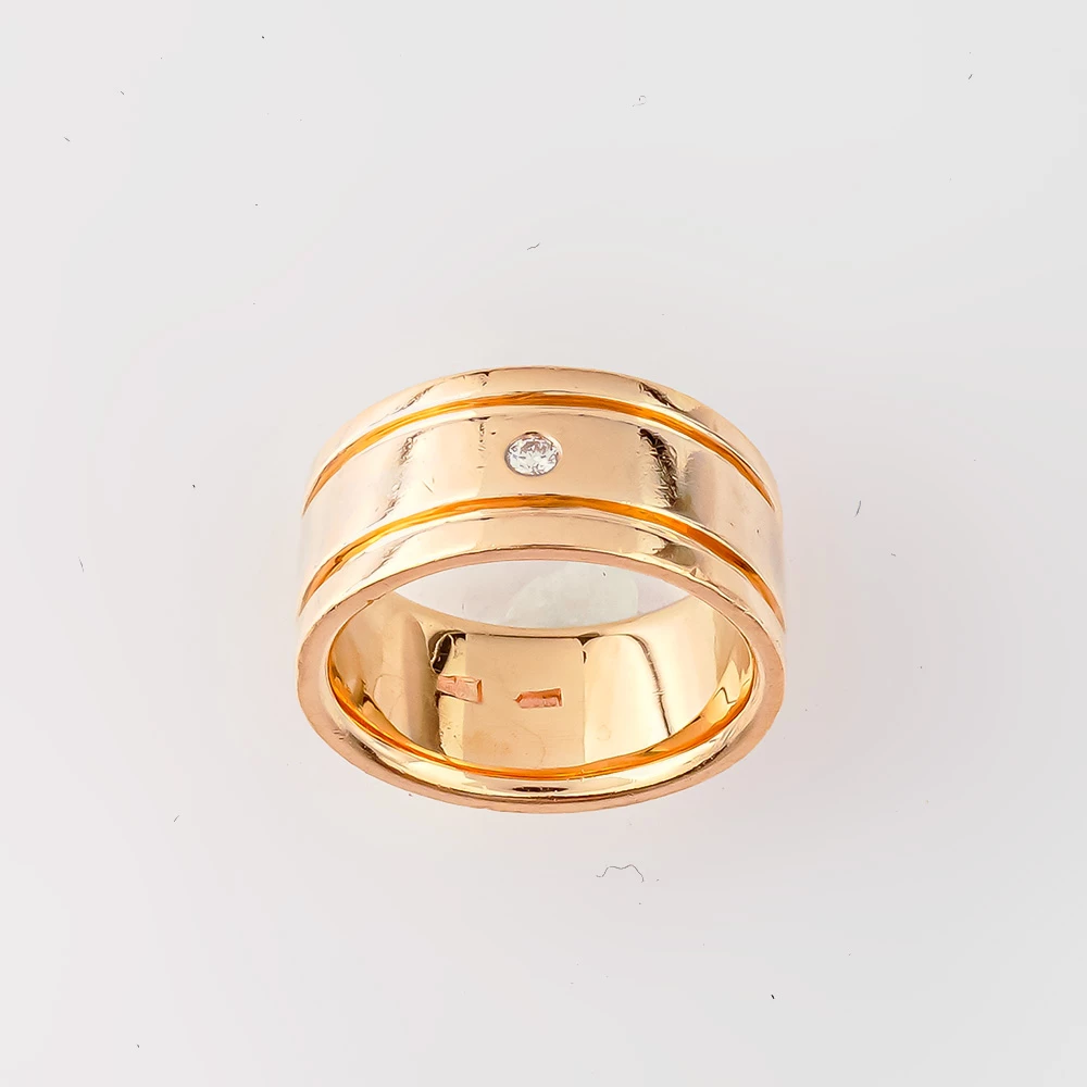 Кольцо с бриллиантом из красного золота 585 пробы