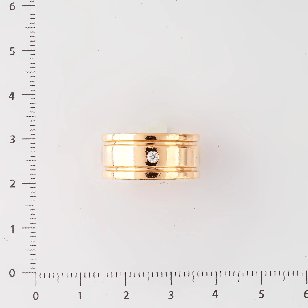 Кольцо с бриллиантом из красного золота 585 пробы