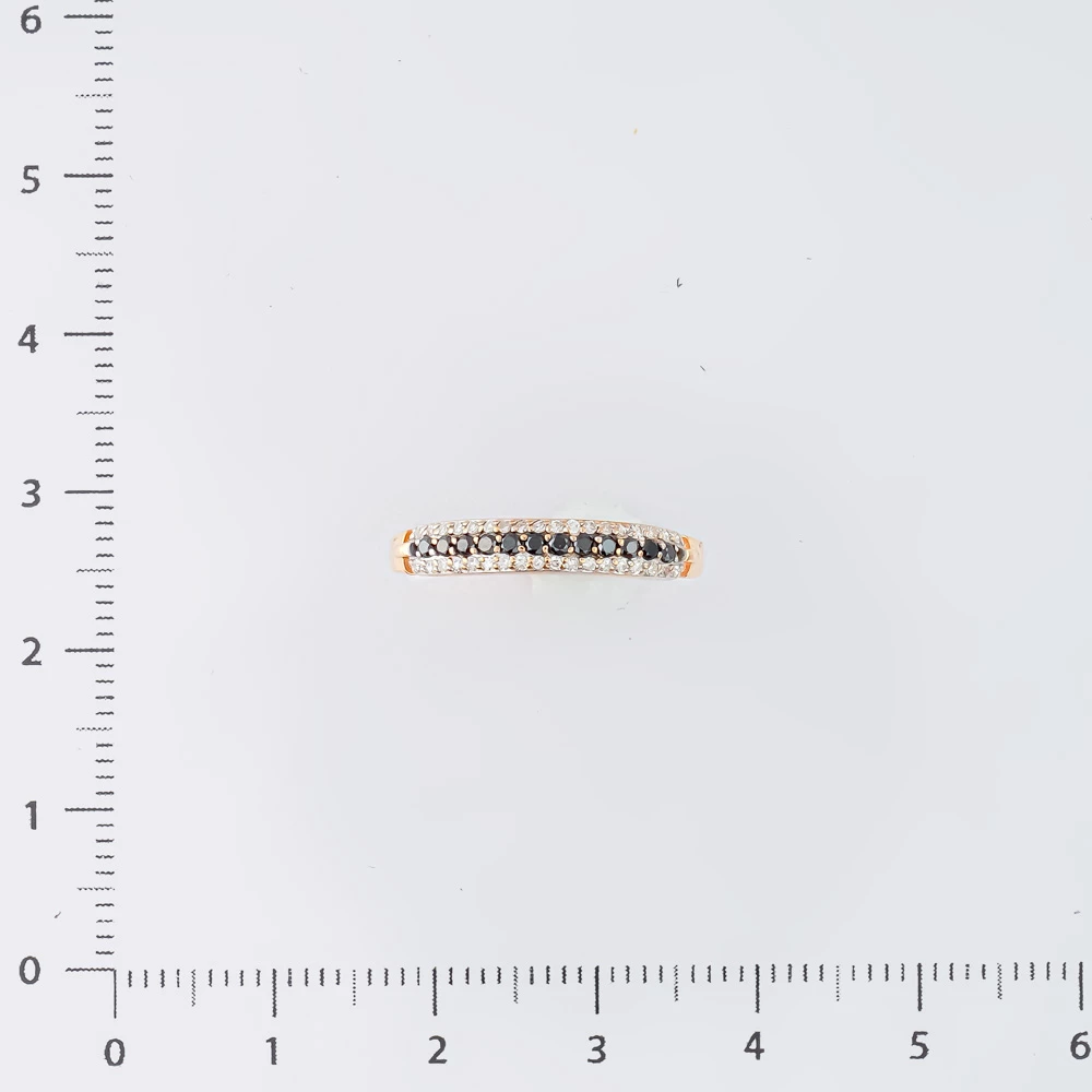 Кольцо с бриллиантом из красного золота 585 пробы