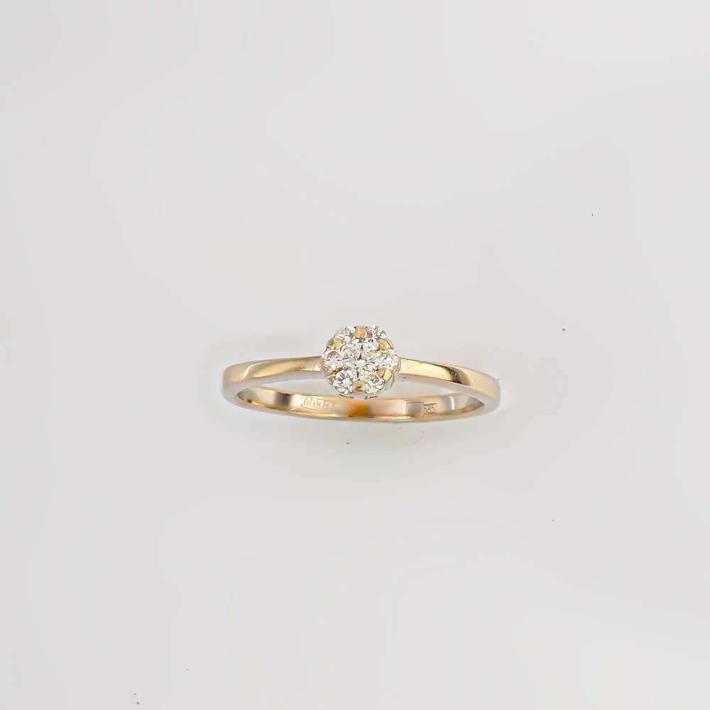 Кольцо с бриллиантом из белого золота 585 пробы