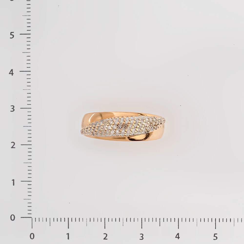 Кольцо с бриллиантом из красного золота 585 пробы