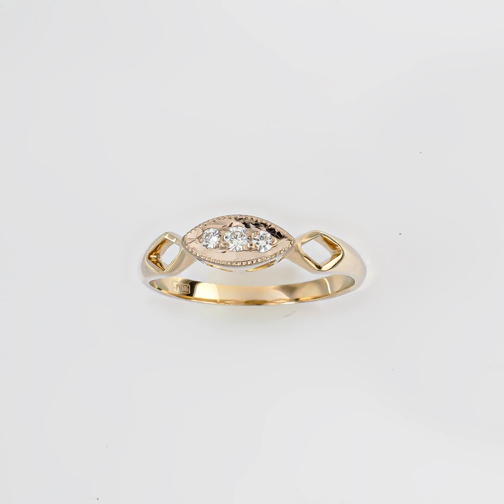 Кольцо с бриллиантом из белого золота 585 пробы