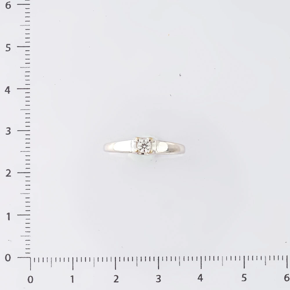 Кольцо с бриллиантом из белого золота 585 пробы