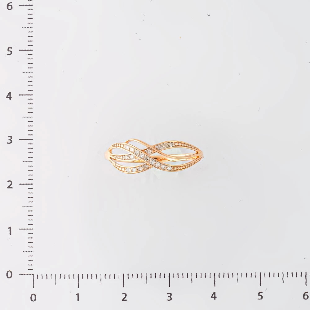 Кольцо с бриллиантом из красного золота 585 пробы