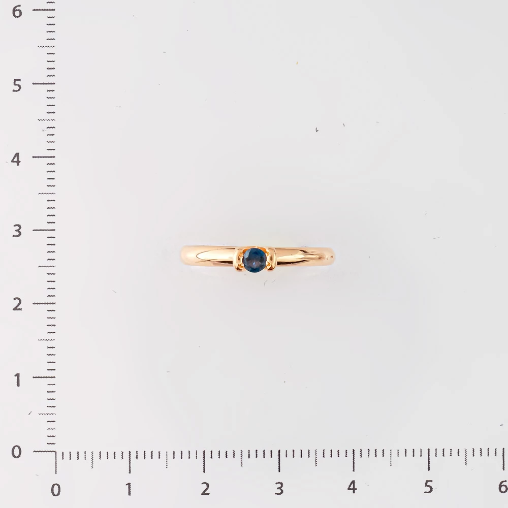 Кольцо с сапфиром из красного золота 585 пробы
