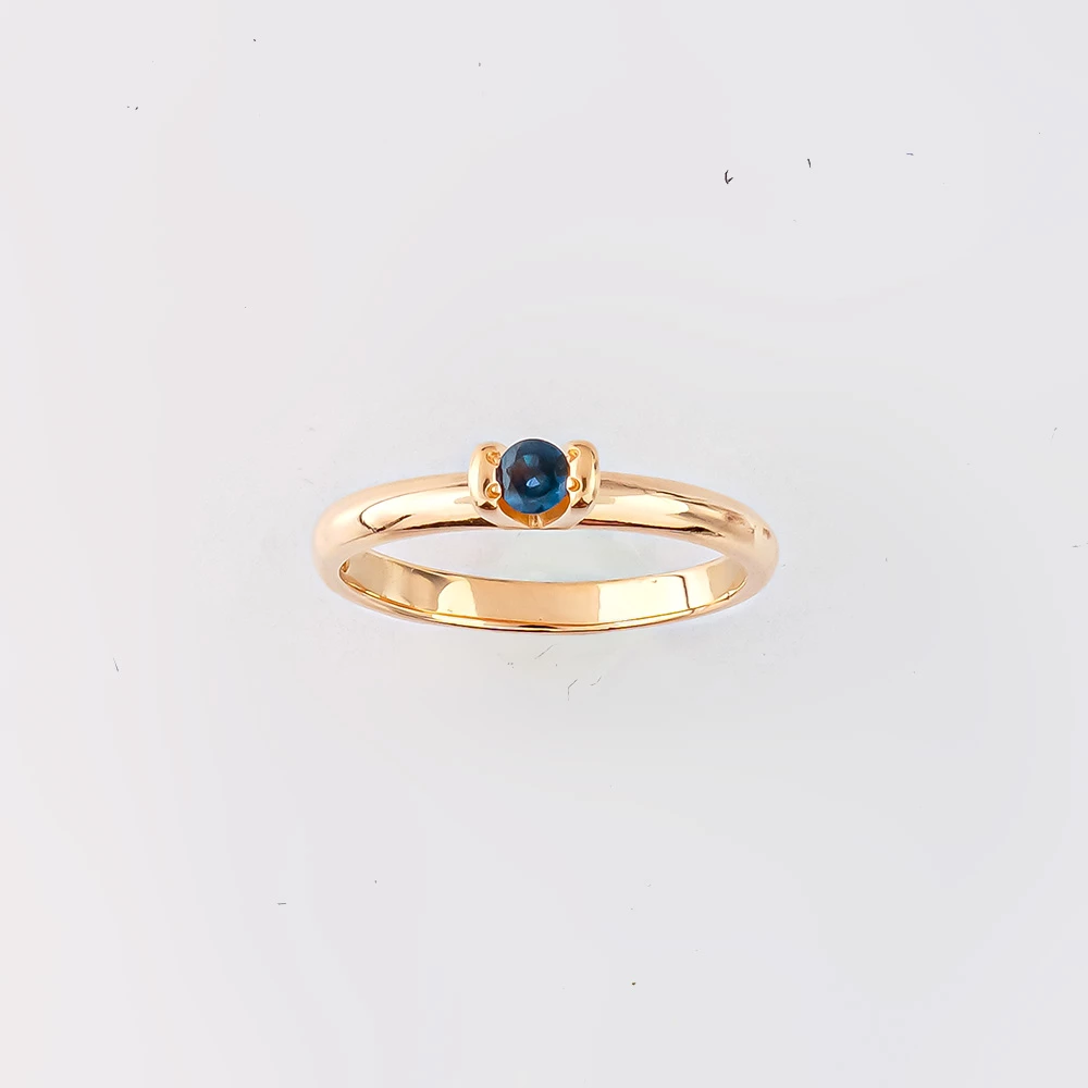 Кольцо с сапфиром из красного золота 585 пробы