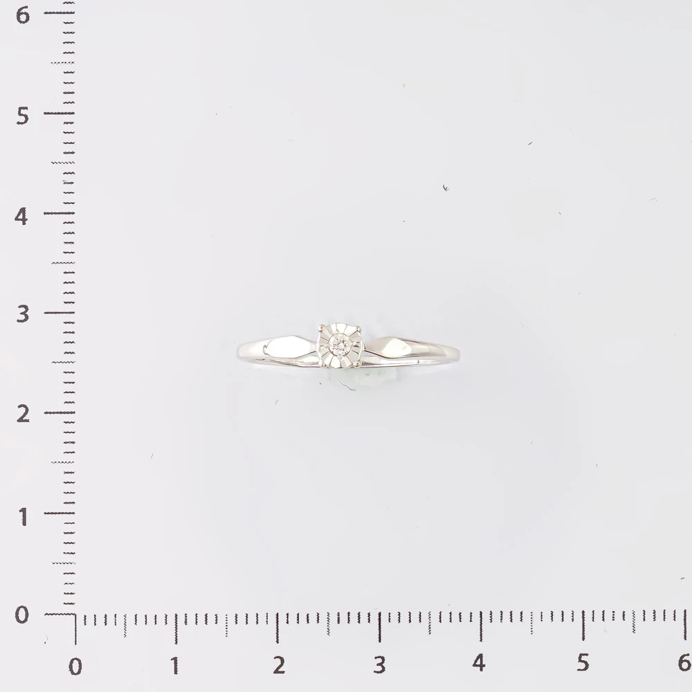 Кольцо с бриллиантом из белого золота 585 пробы