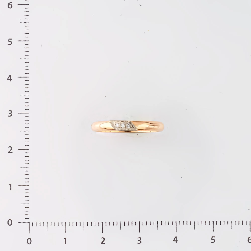 Кольцо с бриллиантом из красного золота 585 пробы