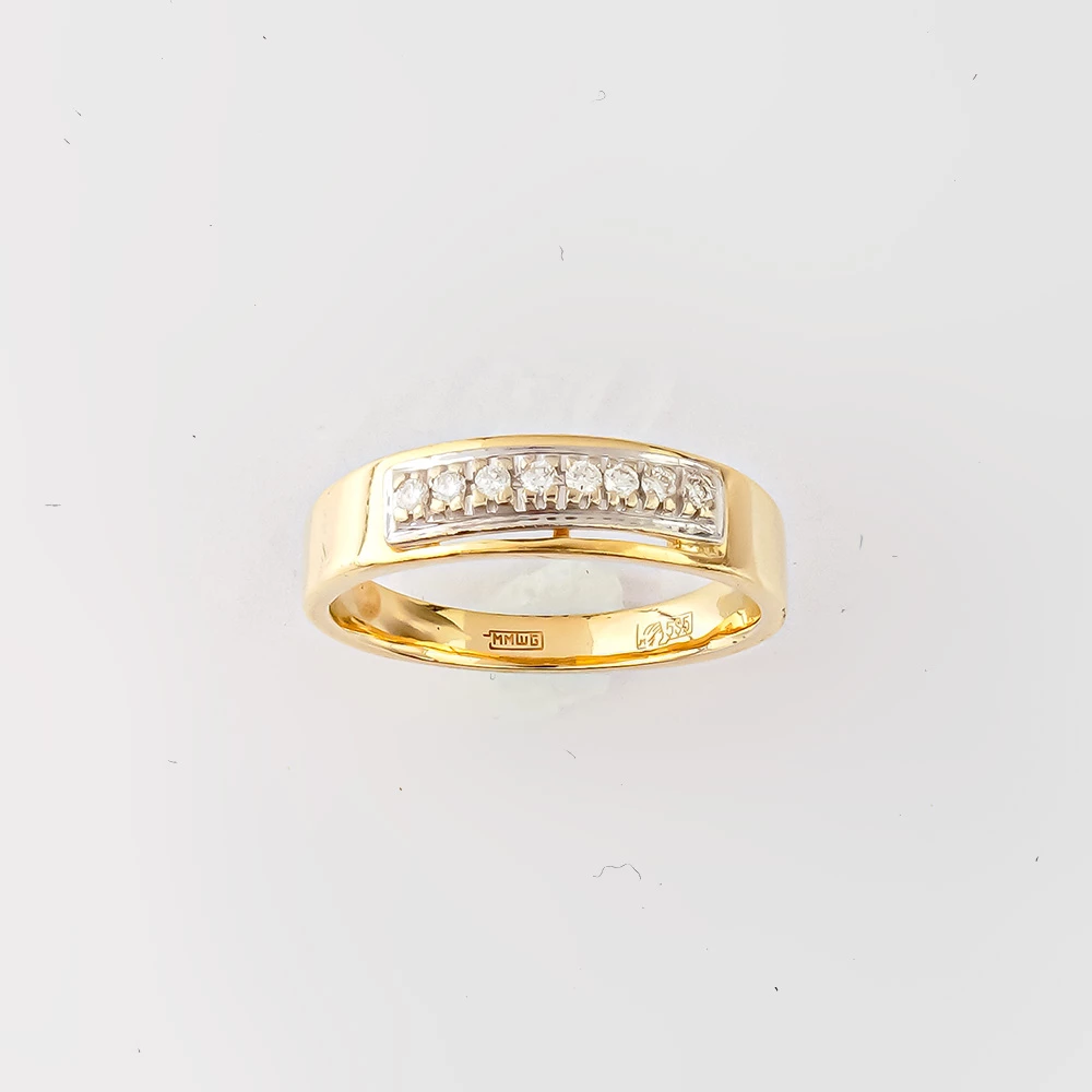 Кольцо с бриллиантом из желтого золота 585 пробы