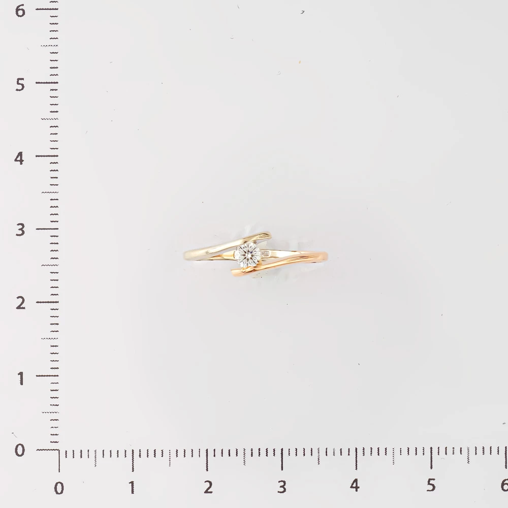 Кольцо с бриллиантом из белого золота 585 пробы