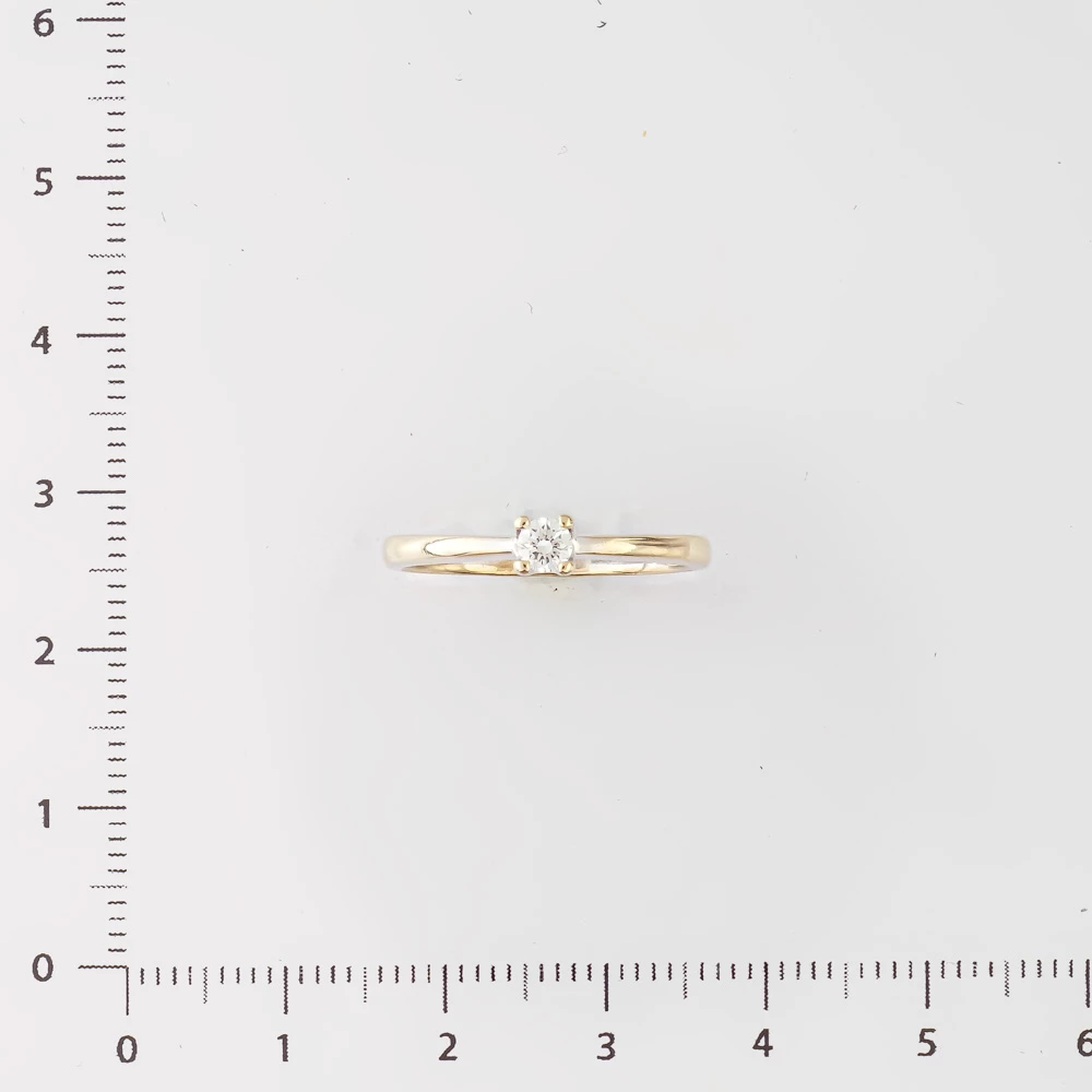 Кольцо с бриллиантом из белого золота 585 пробы