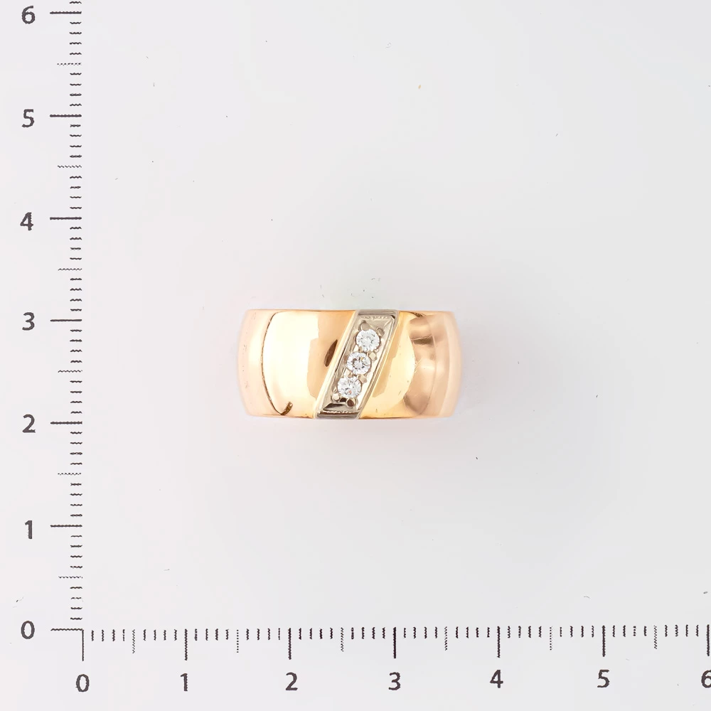 Кольцо с бриллиантом из красного золота 583 пробы