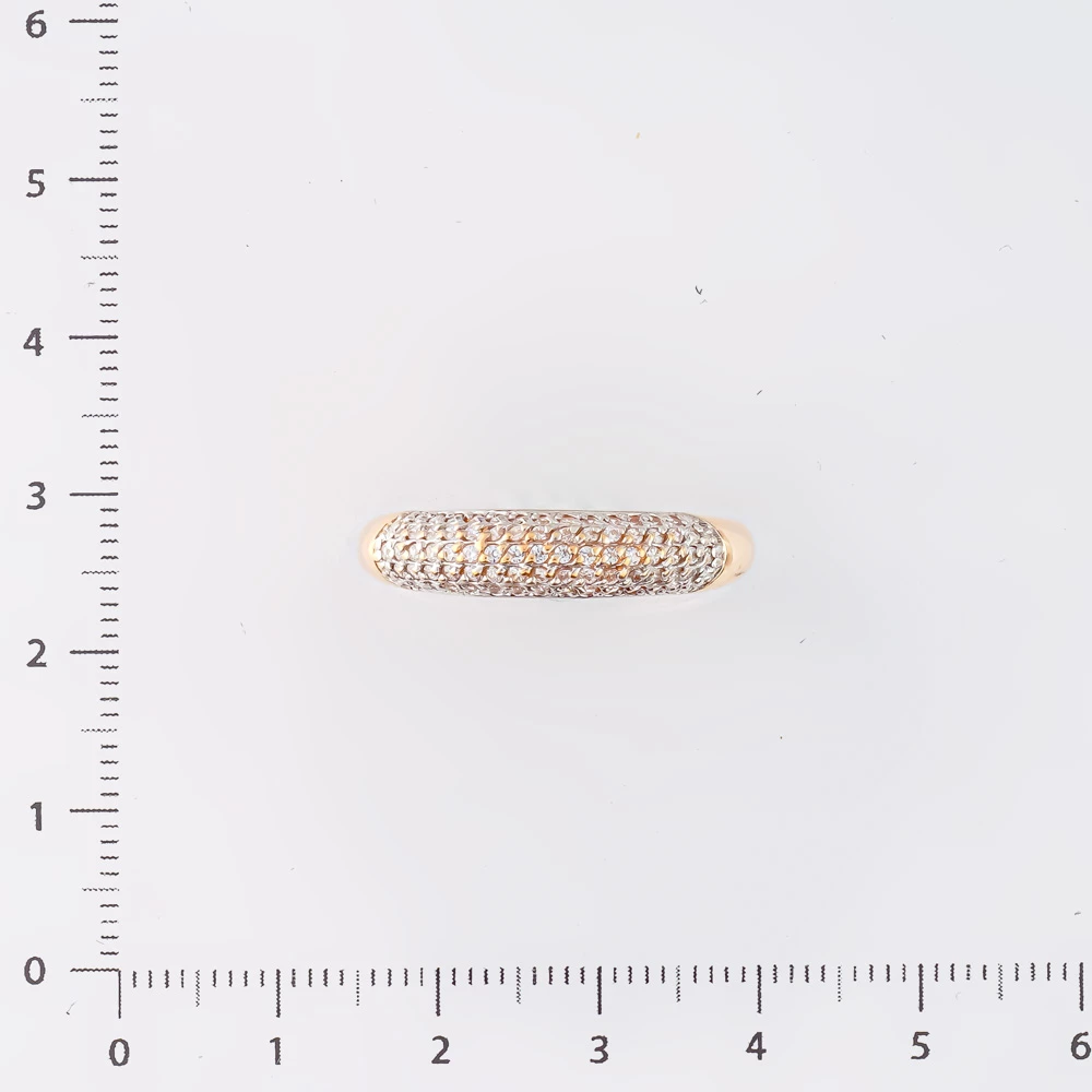 Кольцо с бриллиантом из красного золота 585 пробы