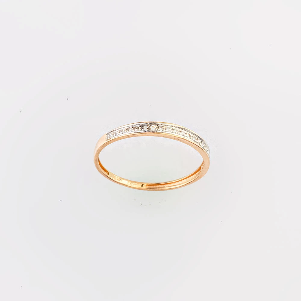 Кольцо с бриллиантом из красного золота 585 пробы