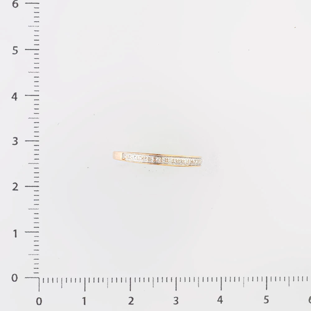 Кольцо с бриллиантом из красного золота 585 пробы