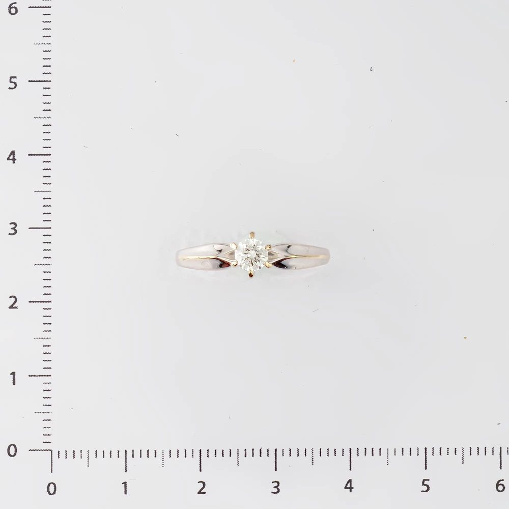 Кольцо с бриллиантом из белого золота 585 пробы