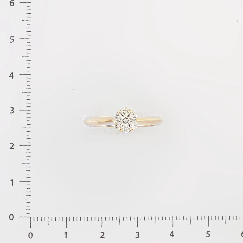 Кольцо с бриллиантом из белого золота 750 пробы