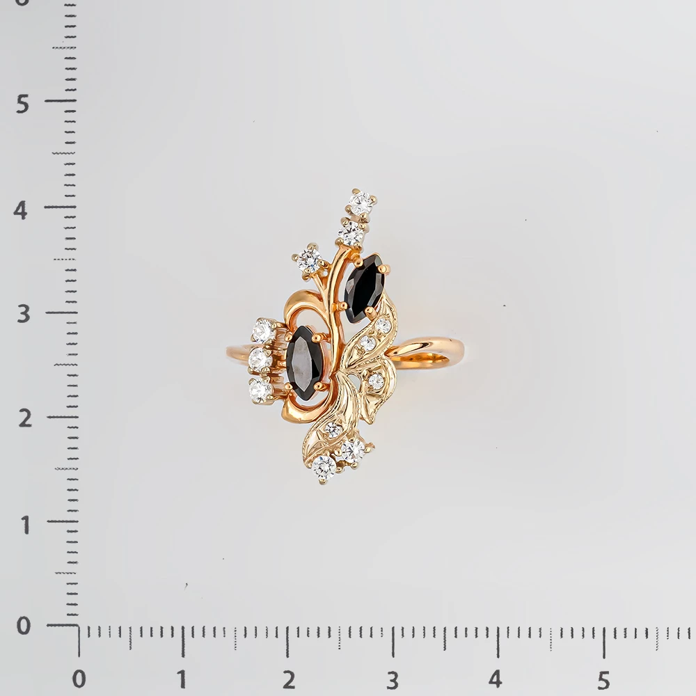 Кольцо с фианитом из красного золота 585 пробы Кольцо с фианитом из красного золота 585 пробы