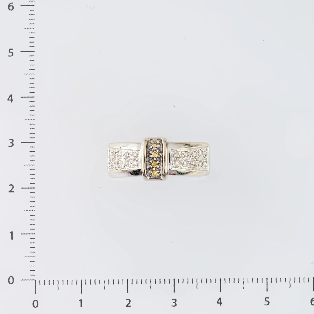 Кольцо с бриллиантом из белого золота 750 пробы