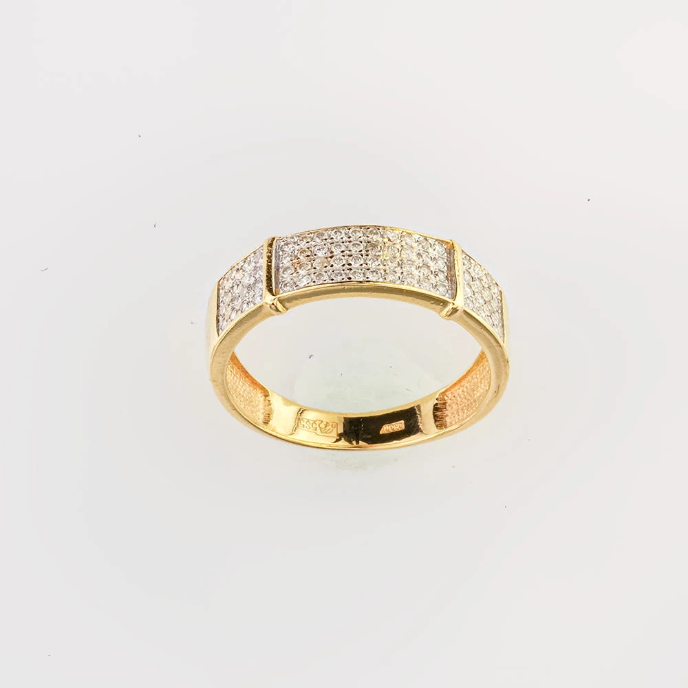 Кольцо с бриллиантом из желтого золота 585 пробы