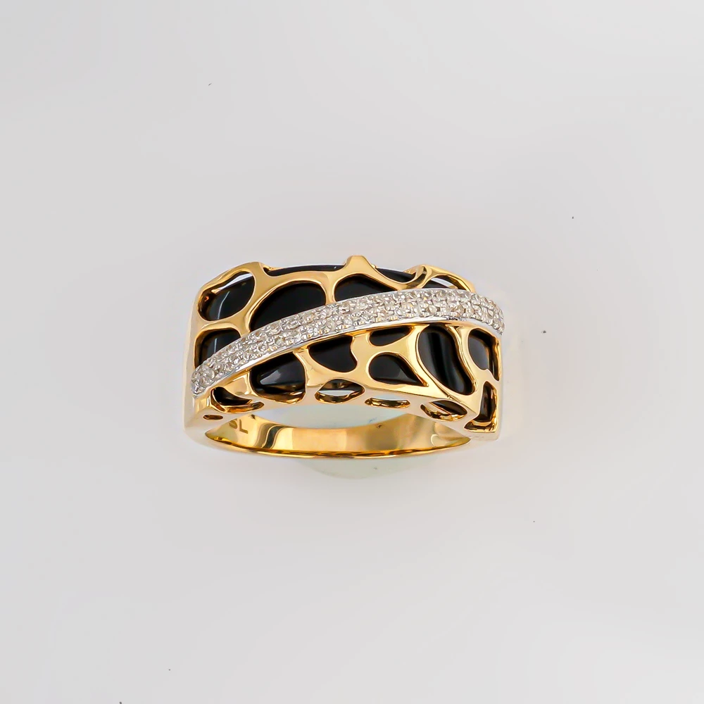 Кольцо с бриллиантом из желтого золота 585 пробы