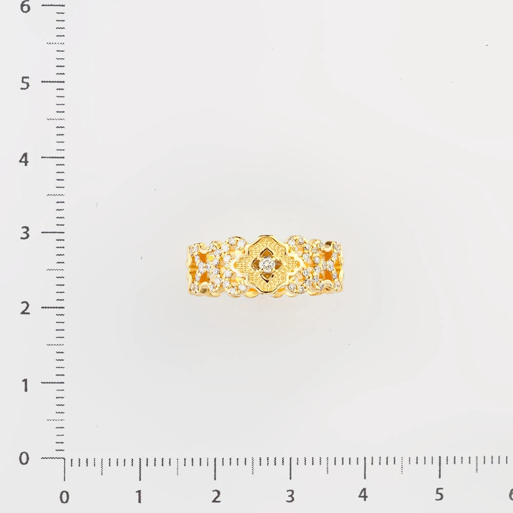 Кольцо с бриллиантом из желтого золота 585 пробы