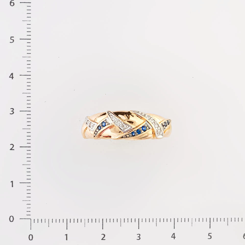 Кольцо с ситаллом из красного золота 585 пробы Кольцо с ситаллом из красного золота 585 пробы