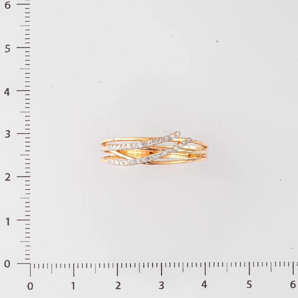 Кольцо с бриллиантом из красного золота 585 пробы Кольцо с бриллиантом из красного золота 585 пробы