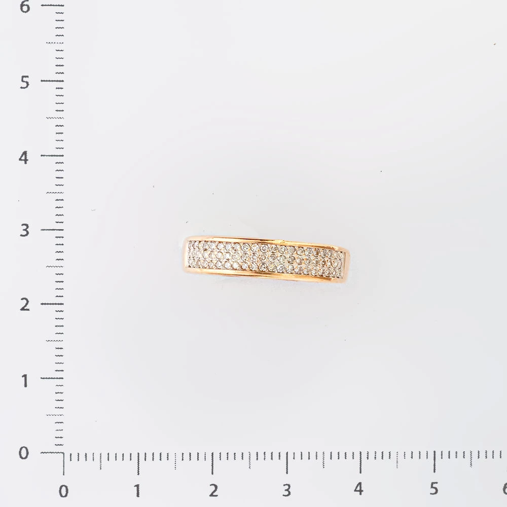 Кольцо с бриллиантом из красного золота 585 пробы