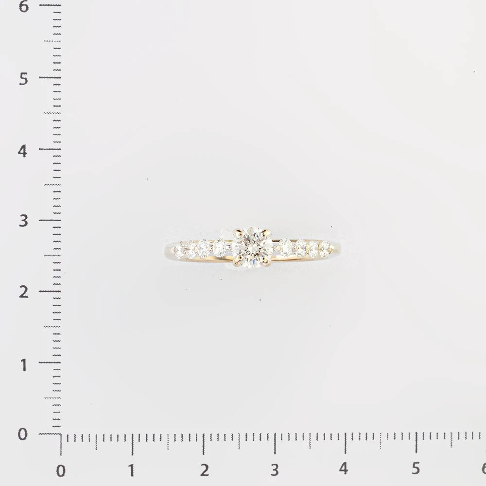 Кольцо с бриллиантом из белого золота 585 пробы